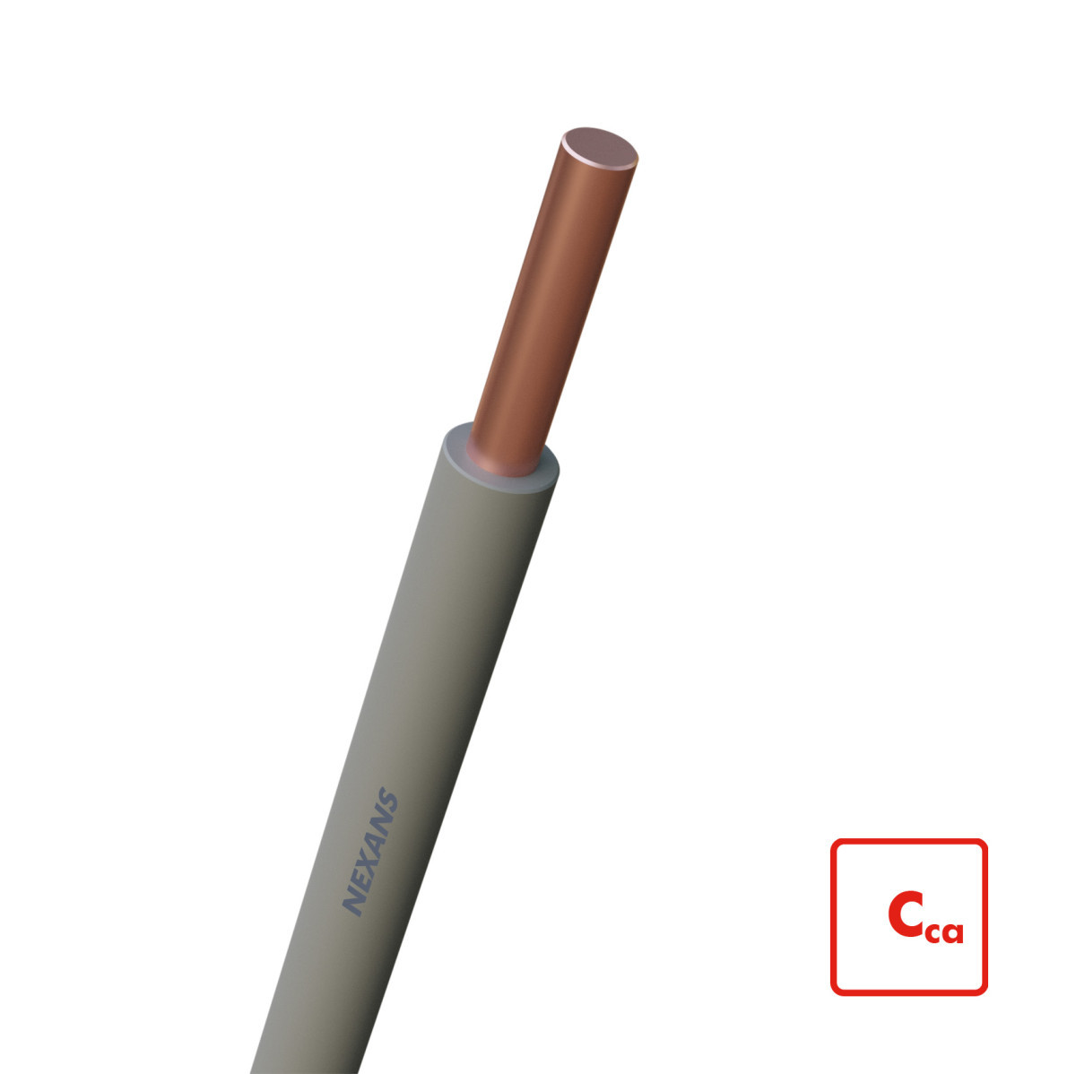Nexans Installatiedraad H07Z1-U cca 6 MM2 grijs MTR