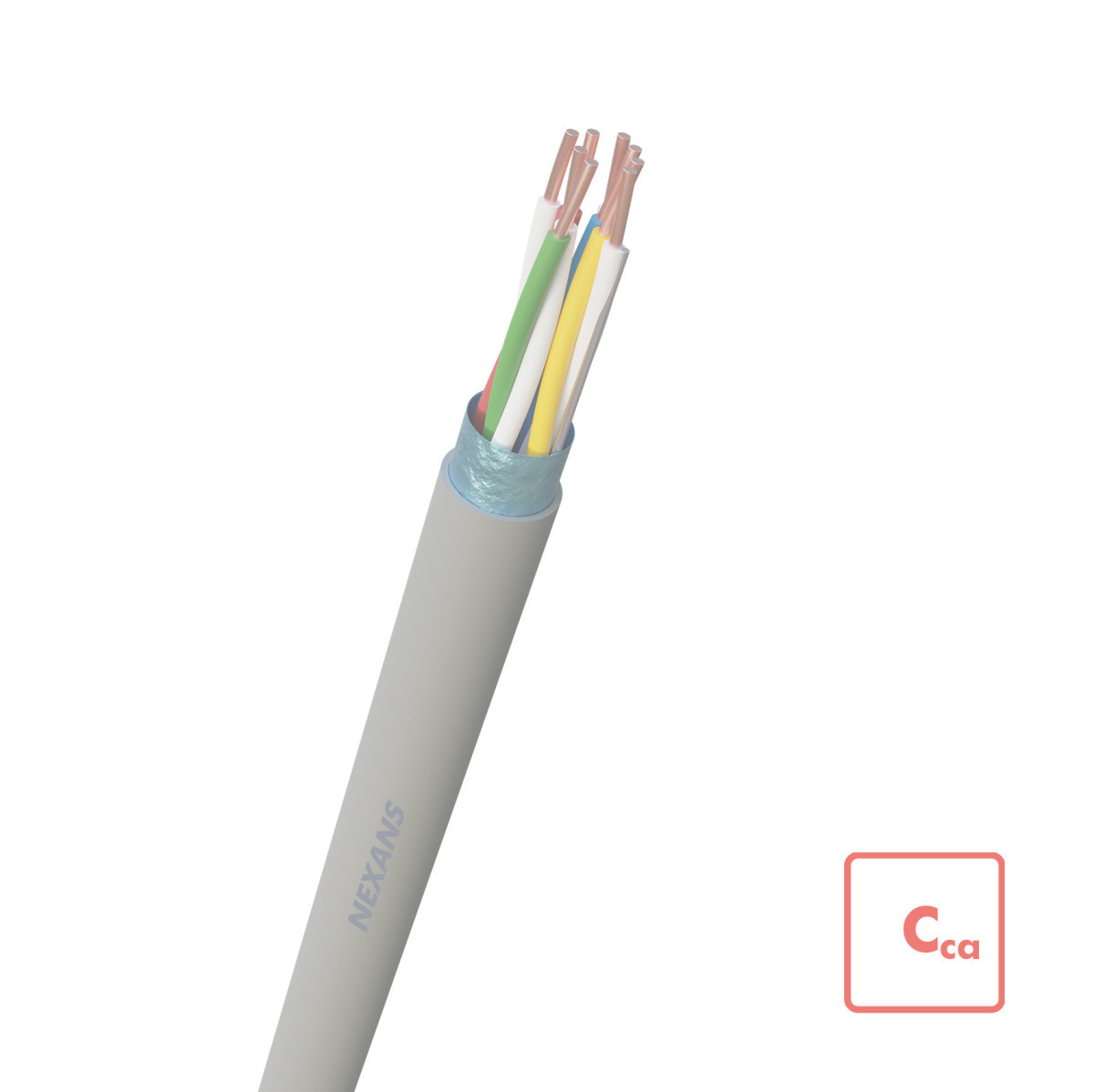 Nexans Signaalkabel H(ST)H cca 2x2x0,8 MM grijs MTR