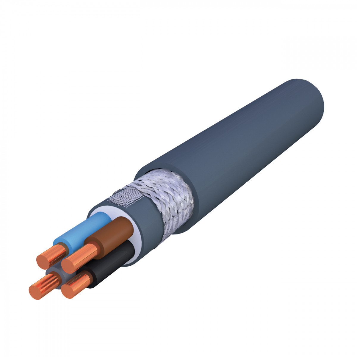 Nexans Vo-ymvkas dca installatiekabel 3x1,5MM² grijs 10531947 MTR