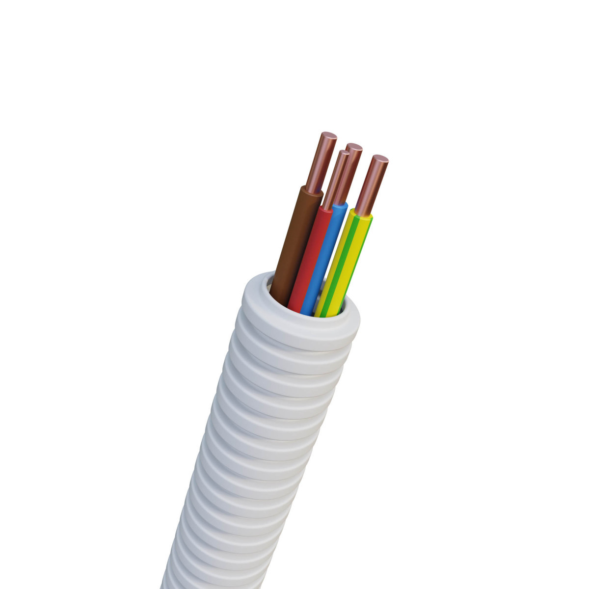 Nexans Voorbedrade buis N-line16 H07V-U VD3G2,5+1,5 GG blauw bruin +rood R100
