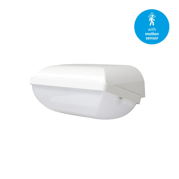 Interlight Next entry led portiek-/ buitenarmatuur 3000 - 4000K 550 - 1100LM 118x270mm bewegingssensor lichtsensor >80&deg; - steekklem ip66 wit