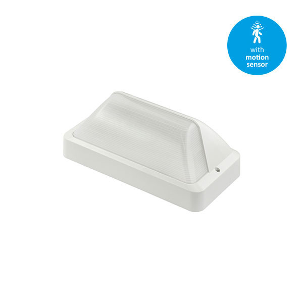 Interlight Next entry led portiek-/ buitenarmatuur 3000 - 4000K 390 - 800LM 116x285mm bewegingssensor lichtsensor >80&deg; - steekklem ip66 wit