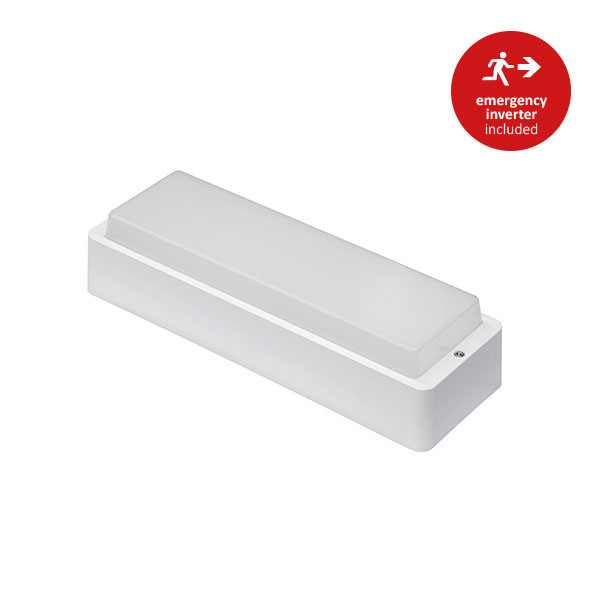Interlight Next entry led portiek-/ buitenarmatuur 3000 - 4000K 580 - 1200LM 88x360mm >80&deg; - steekklem ip66 wit