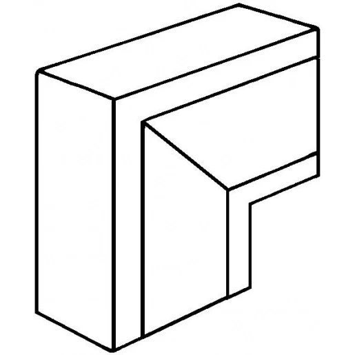 Niedax Aw verticaal hoekstuk wandgoot 120x70mm aluminium