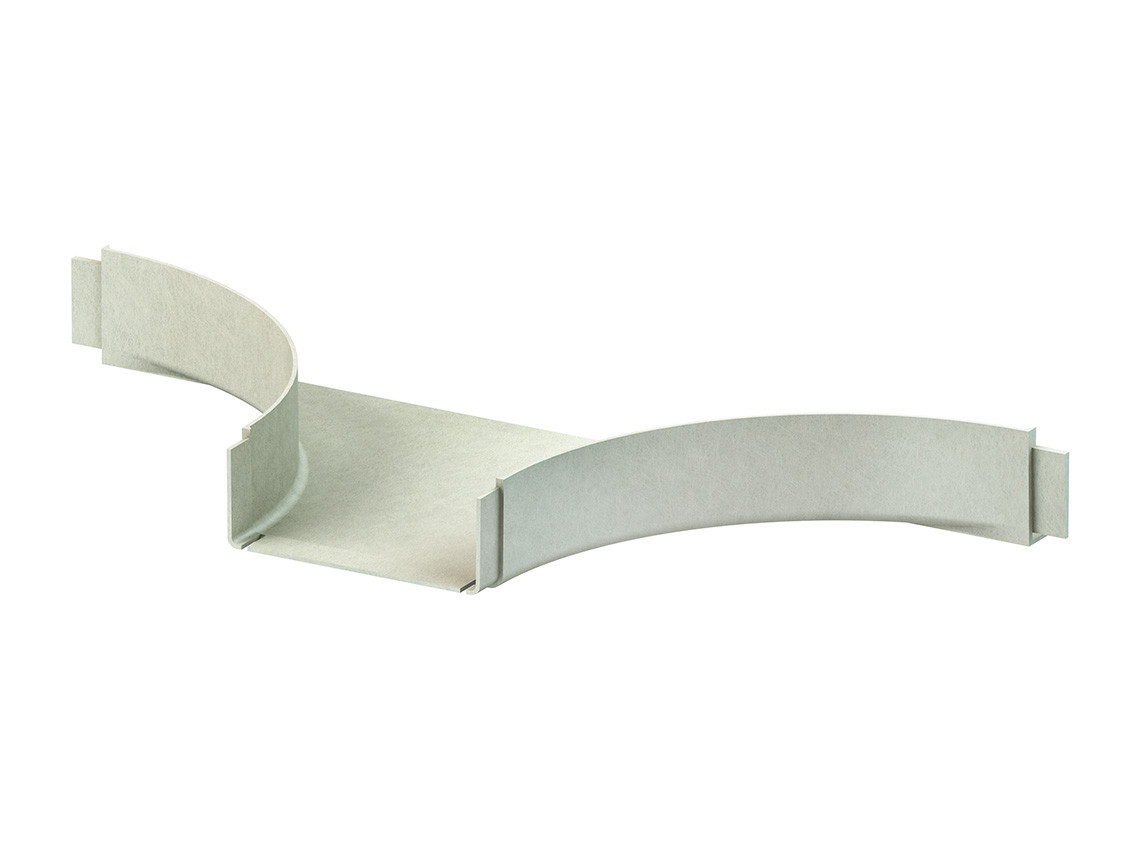 Niedax Group EBO Kabelgoot KPST30080P Aftakstuk R=250