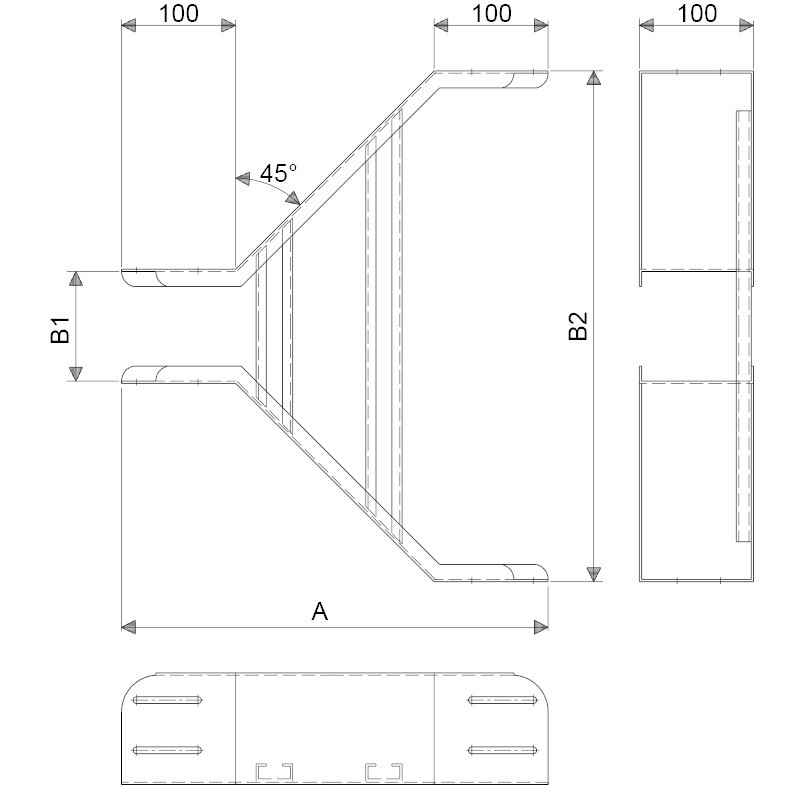 Niedax Group Gouda Kabelladder Unic 100.300-500 C verloopstuk