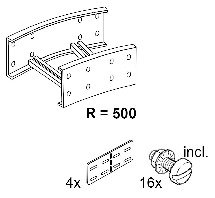 Niedax Group Gouda Kabelladder Unic 100.300 C bocht 22,5°