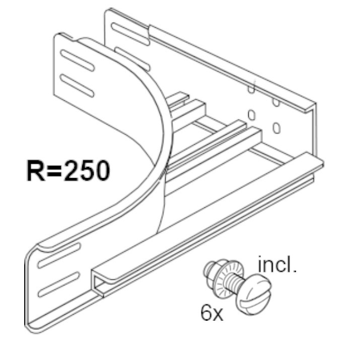 Niedax Group Gouda Kabelladder Unic 100.500 C aftak T-stuk rechts