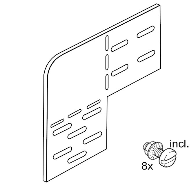 Niedax Group Gouda Kabelladder Unic 100 C koppeling 90° vertikaal
