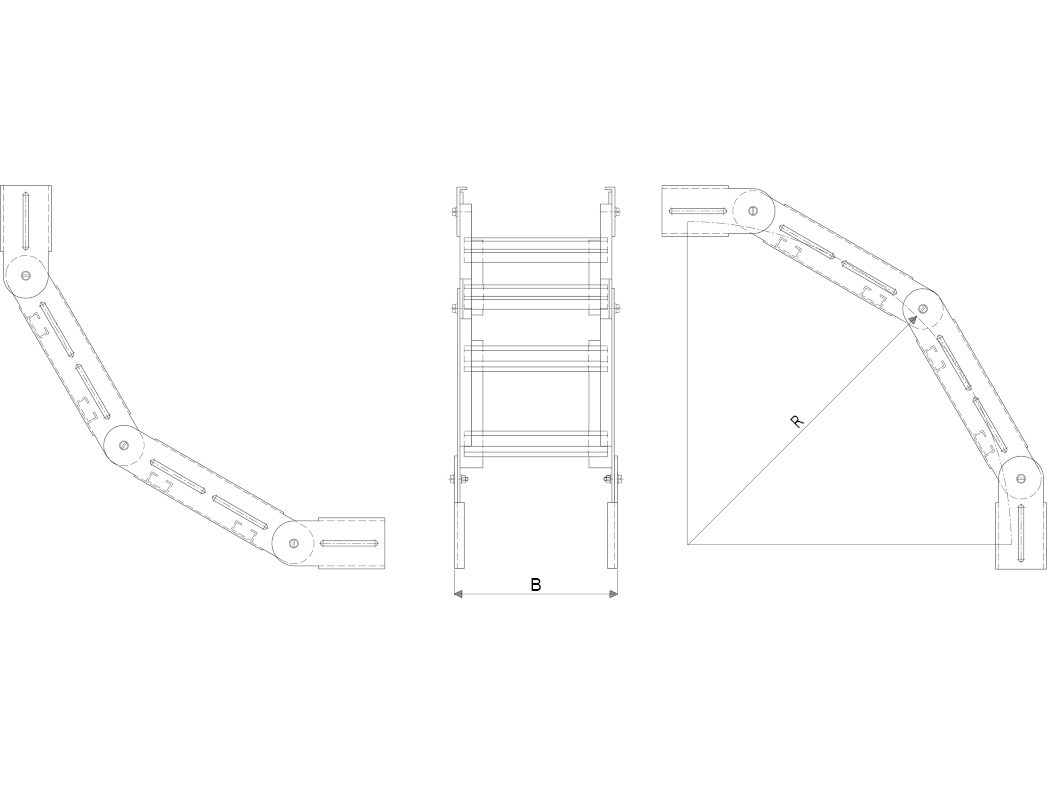 Niedax Group Gouda Kabelladder Unic 60.200 SV stijg/vervalstuk 90° R500