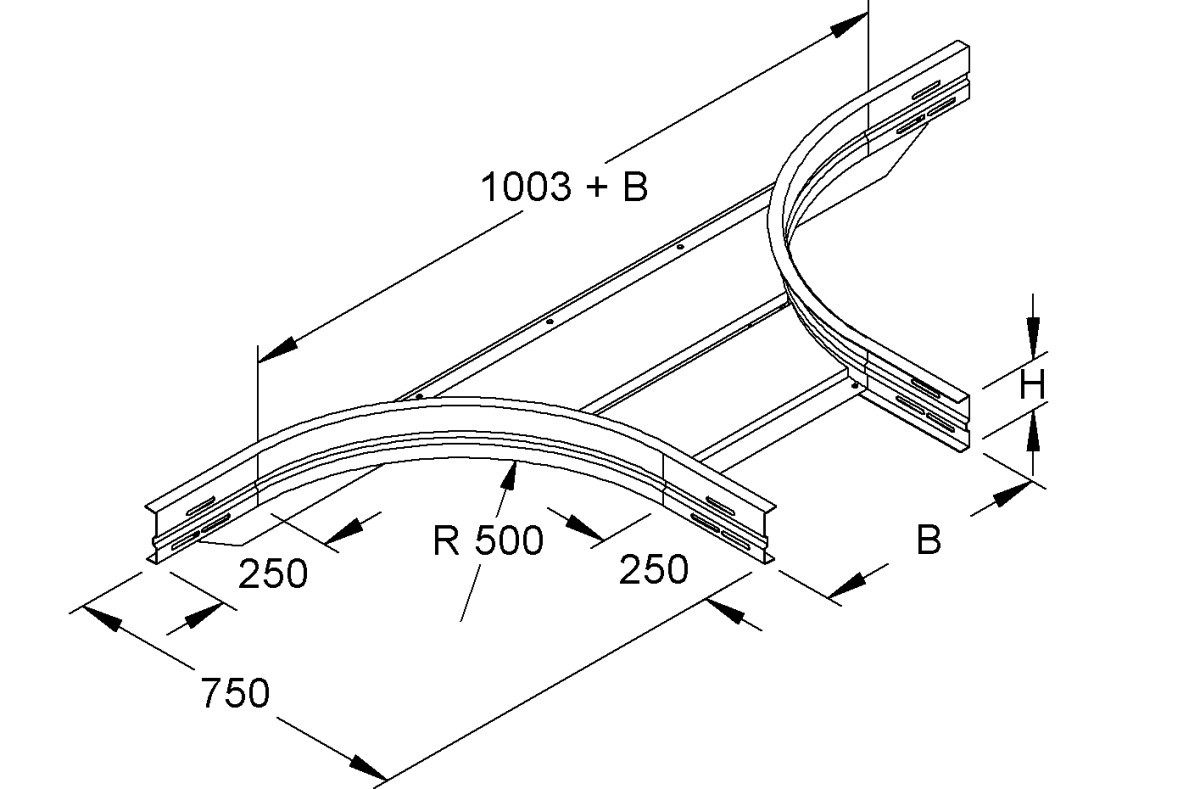 Niedax Group Niedax Overspanningskabelgoot Wrtar 105.500 aftakstuk