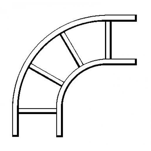 Niedax Vzi bocht/hoekstuk kabelladder 90° 600x100mm