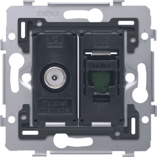 Niko Aansl.coax+rj45 utp cat5