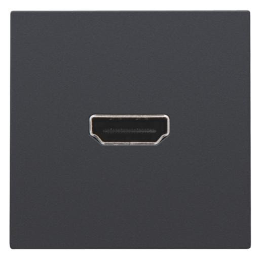 Niko Intense onderdeel/centraalplaat hdmi basiselement met bovendeel behuizing kunststof antraciet