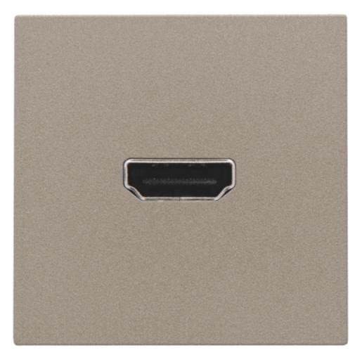 Niko Intense onderdeel/centraalplaat hdmi basiselement met bovendeel behuizing kunststof brons