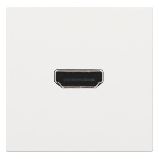 Niko Pure onderdeel/centraalplaat hdmi basiselement met bovendeel behuizing kunststof wit