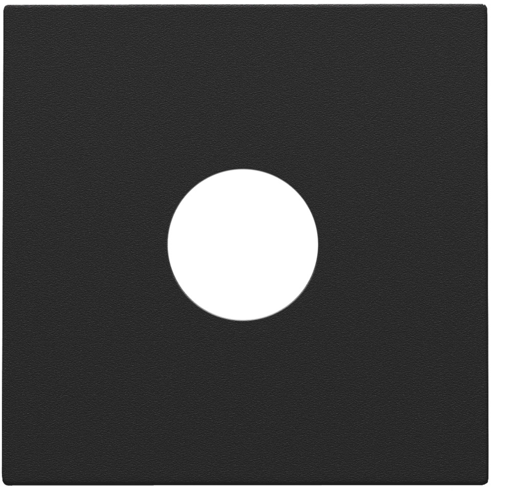 Niko Switches & Sockets Afwerkingsset Voor enkelvoudige coaxaansluiting voor TV, black coated