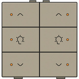 Niko Home control bediening dimming 6-voudig brons inbouw ip20