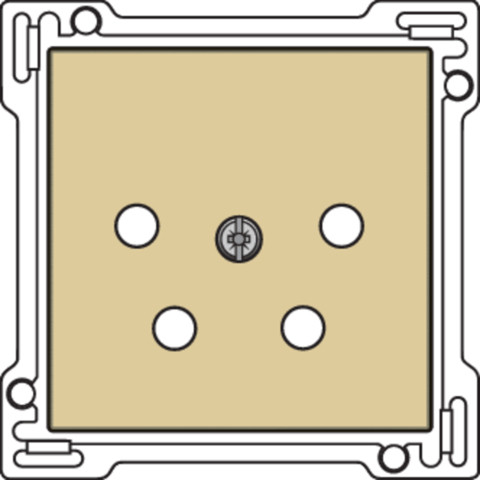 Niko Pure alu gold onderdeel/centraalplaat centraalplaat kunststof goud