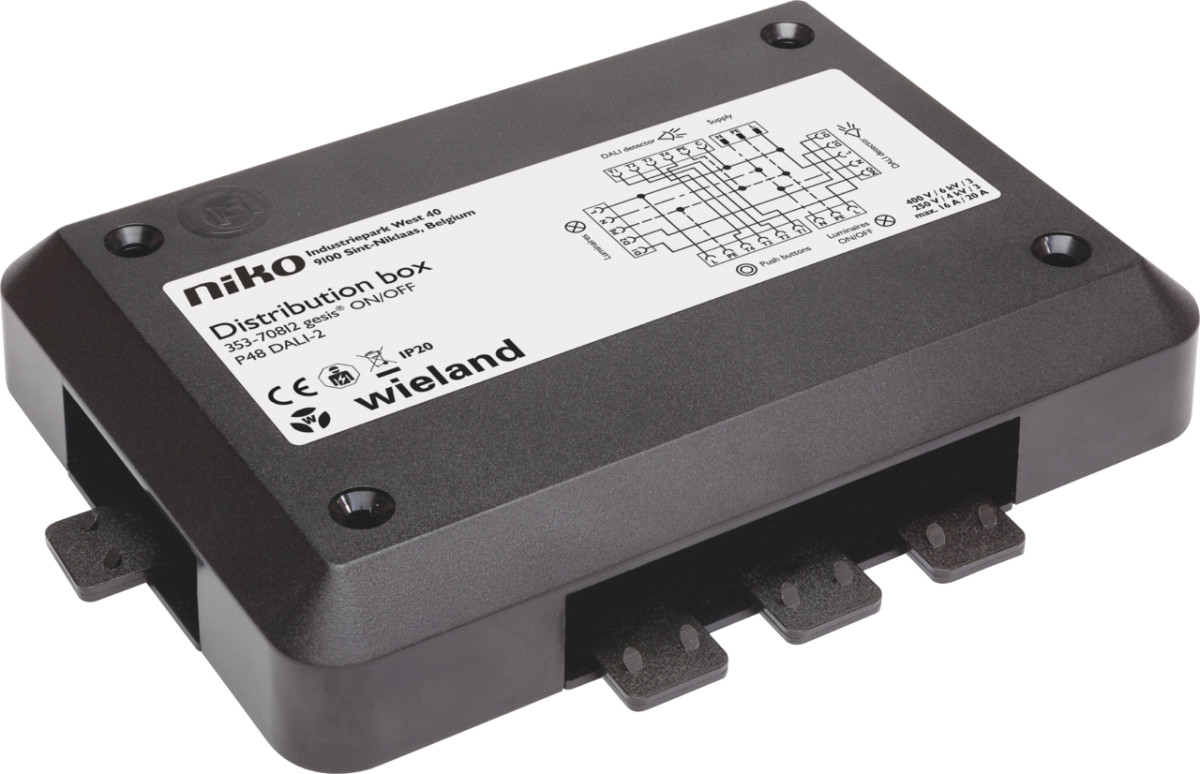 Niko Sensing Wieland Gesis® verdeeldoos, aan/uit, P48 dali-2