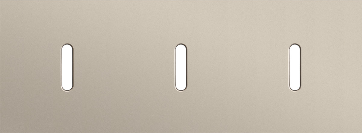 Niko — Drievoudige Afdekplaat, horizontaal 71 MM centerafstand,voor drie enke