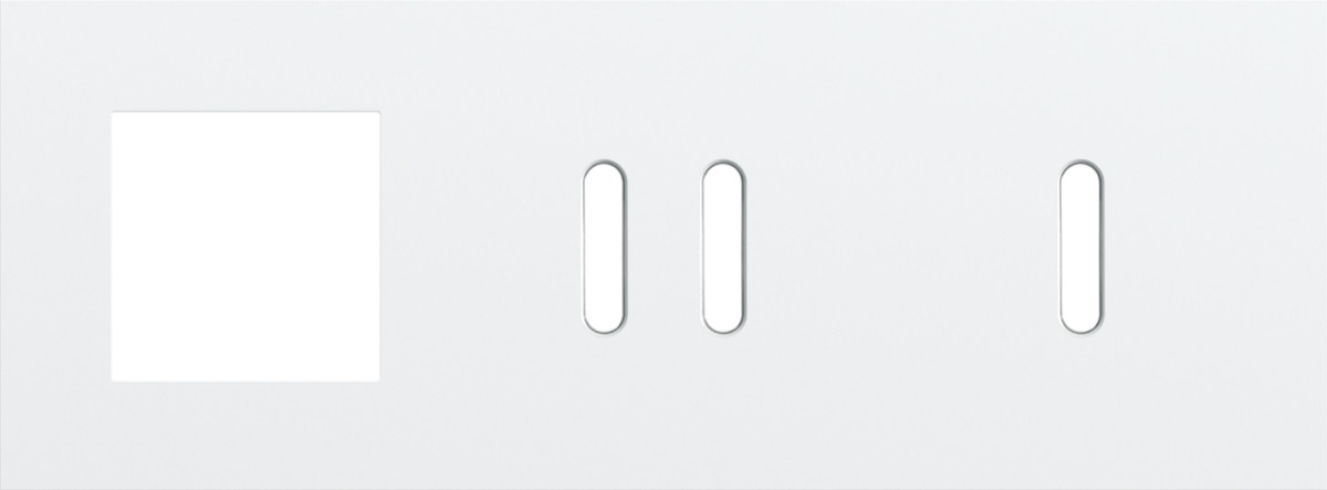 Niko — Drievoudige Afdekplaat, horizontaal 71 MM centerafstand,voor een 45 X