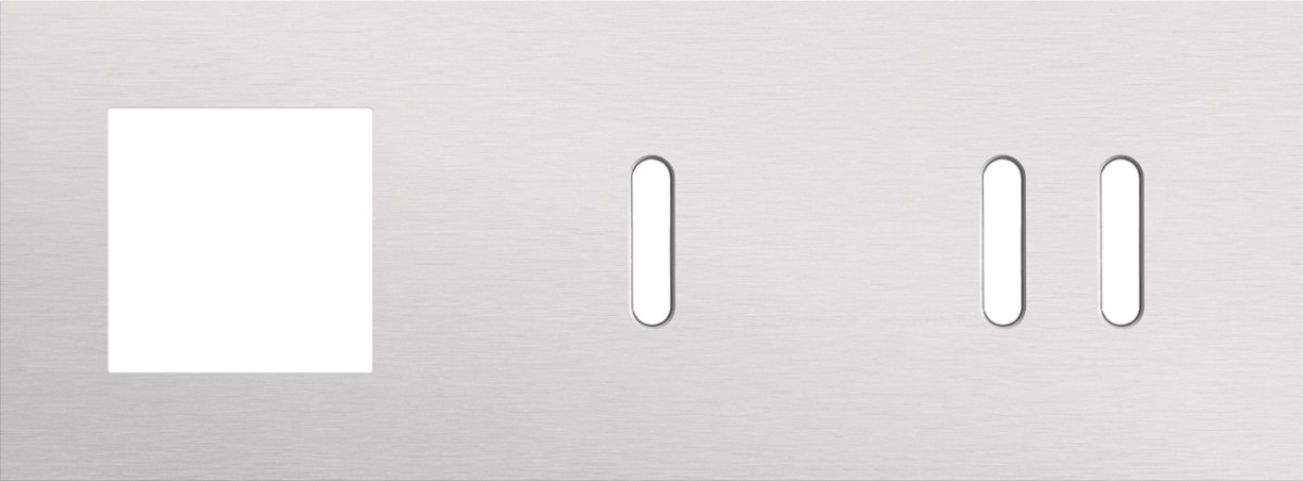 Niko — Drievoudige Afdekplaat, horizontaal 71 MM centerafstand,voor een 45 X