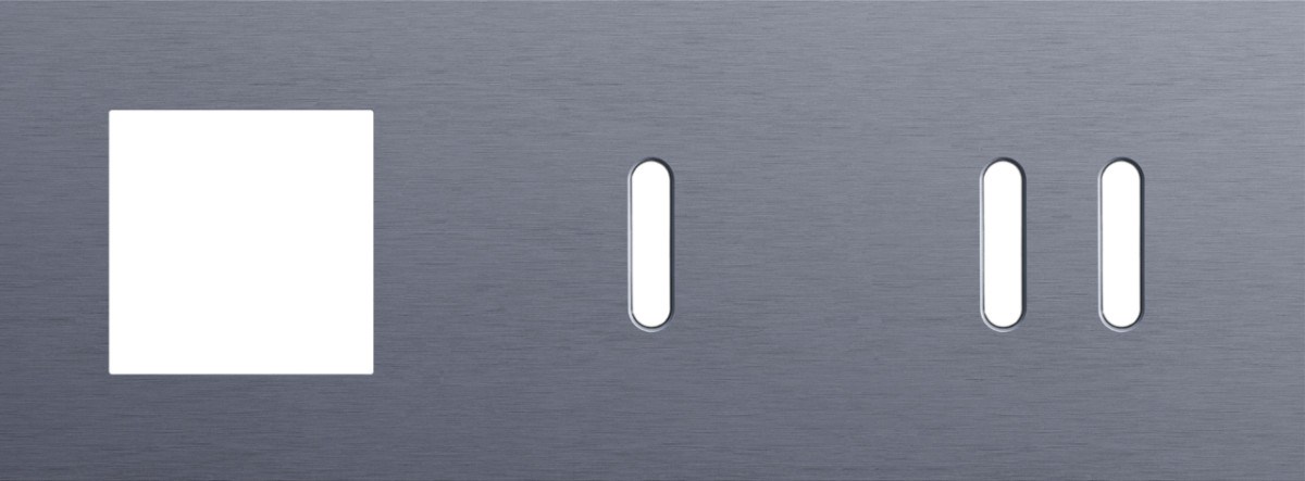 Niko — Drievoudige Afdekplaat, horizontaal 71 MM centerafstand,voor een 45 X