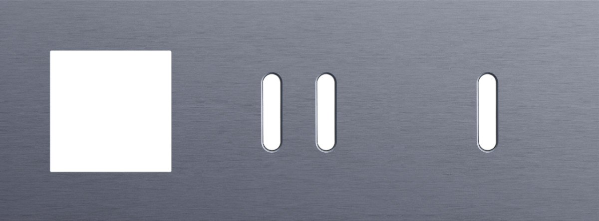 Niko — Drievoudige Afdekplaat, horizontaal 71 MM centerafstand,voor een 45 X