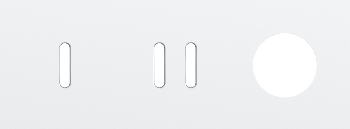 Niko Switches & Sockets Drievoudige Afdekplaat, horizontaal 71 MM centerafstand,voor een enkel