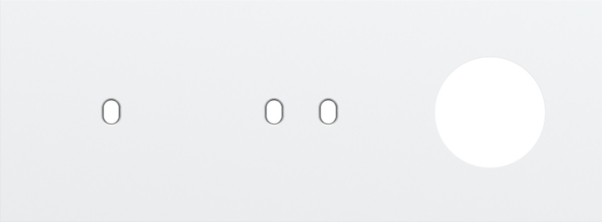 Niko Switches & Sockets Drievoudige Afdekplaat, horizontaal 71 MM centerafstand,voor een enkel