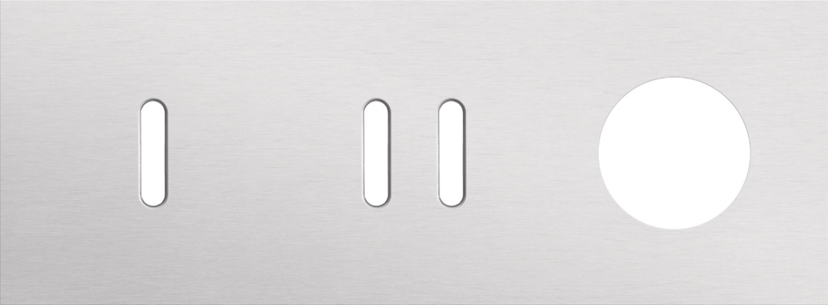 Niko Switches & Sockets Drievoudige Afdekplaat, horizontaal 71 MM centerafstand,voor een enkel