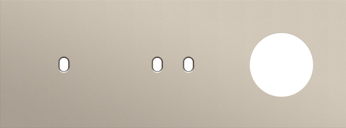 Niko Switches & Sockets Drievoudige Afdekplaat, horizontaal 71 MM centerafstand,voor een enkel