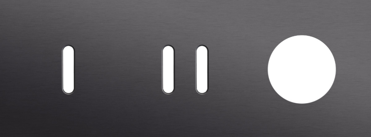 Niko Switches & Sockets Drievoudige Afdekplaat, horizontaal 71 MM centerafstand,voor een enkel