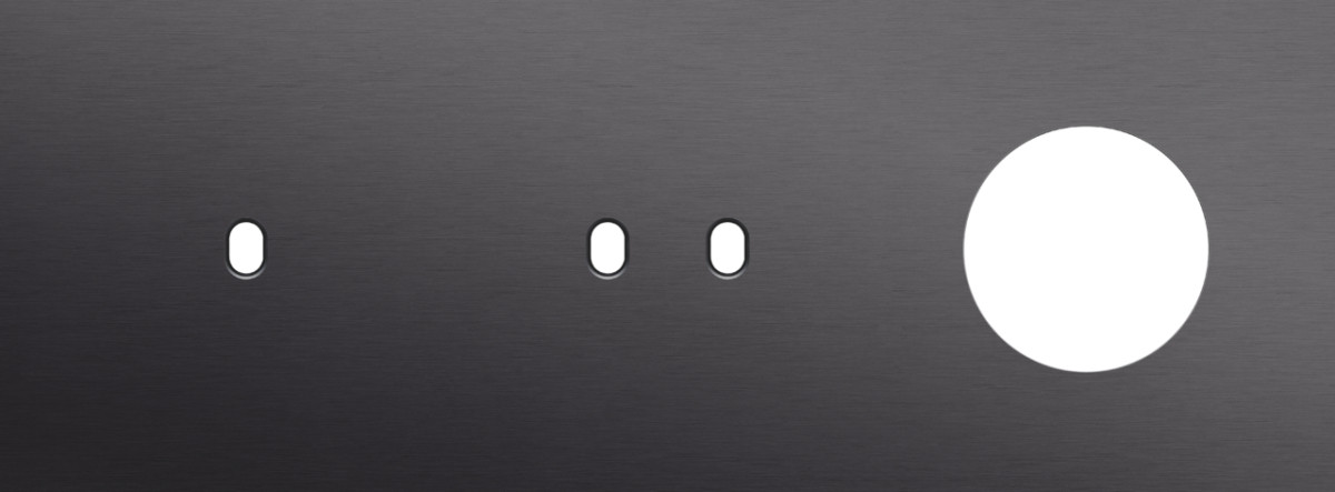 Niko Switches & Sockets Drievoudige Afdekplaat, horizontaal 71 MM centerafstand,voor een enkel