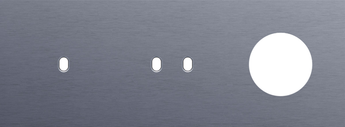 Niko Switches & Sockets Drievoudige Afdekplaat, horizontaal 71 MM centerafstand,voor een enkel