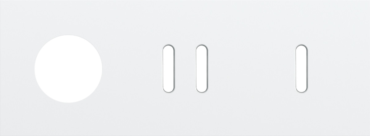 Niko — Drievoudige Afdekplaat, horizontaal 71 MM centerafstand,voor een stopc