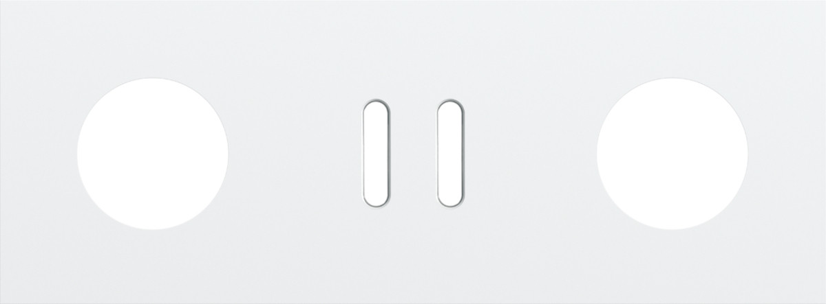 Niko Switches & Sockets Drievoudige Afdekplaat, horizontaal 71 MM centerafstand,voor een stopc