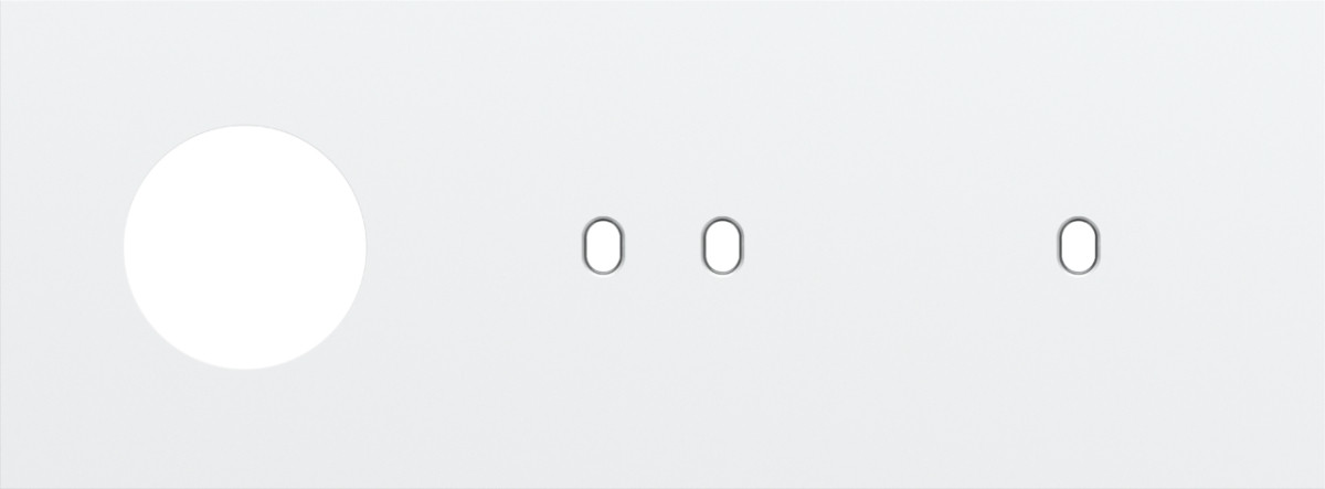 Niko Switches & Sockets Drievoudige Afdekplaat, horizontaal 71 MM centerafstand,voor een stopc