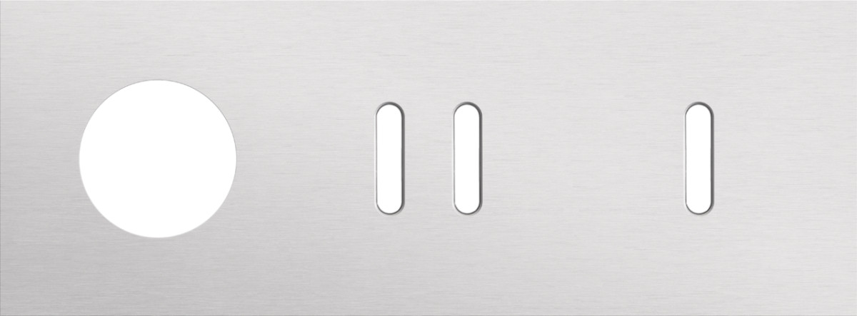 Niko Switches & Sockets Drievoudige Afdekplaat, horizontaal 71 MM centerafstand,voor een stopc