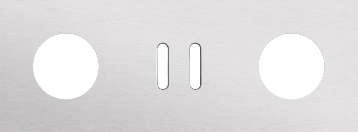 Niko Switches & Sockets Drievoudige Afdekplaat, horizontaal 71 MM centerafstand,voor een stopc