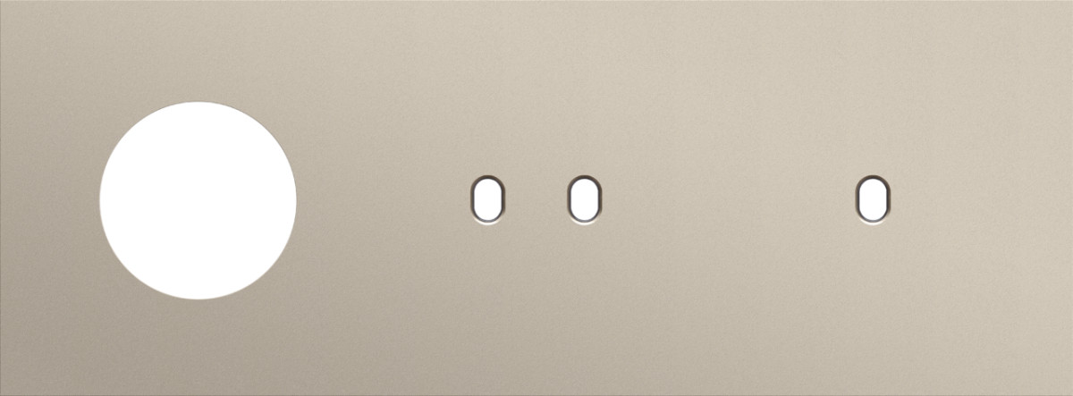 Niko Switches & Sockets Drievoudige Afdekplaat, horizontaal 71 MM centerafstand,voor een stopc