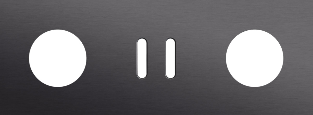 Niko Switches & Sockets Drievoudige Afdekplaat, horizontaal 71 MM centerafstand,voor een stopc