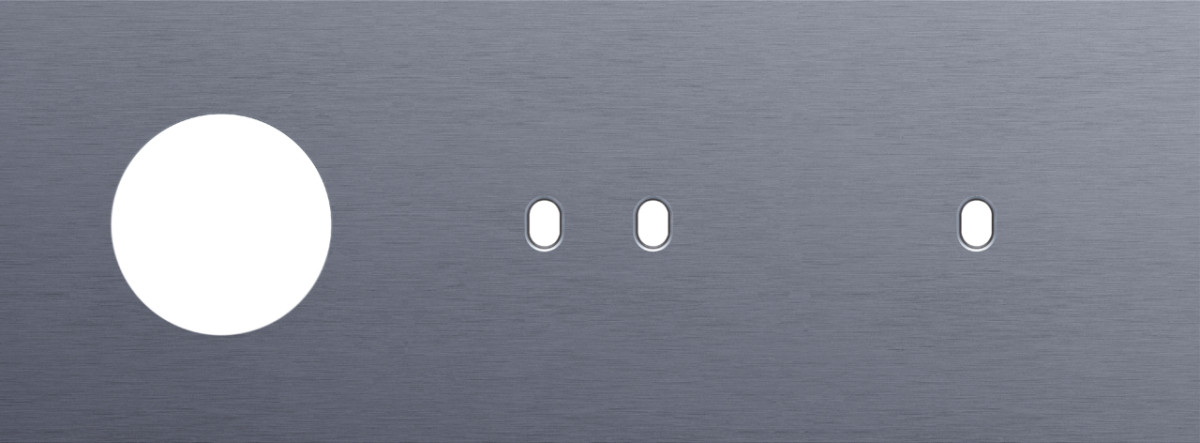 Niko Switches & Sockets Drievoudige Afdekplaat, horizontaal 71 MM centerafstand,voor een stopc