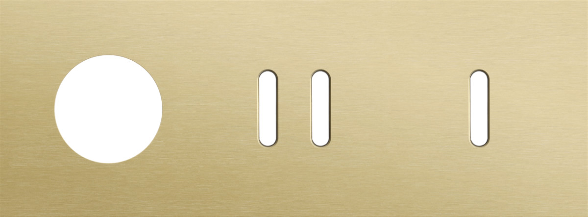 Niko Switches & Sockets Drievoudige Afdekplaat, horizontaal 71 MM centerafstand,voor een stopc