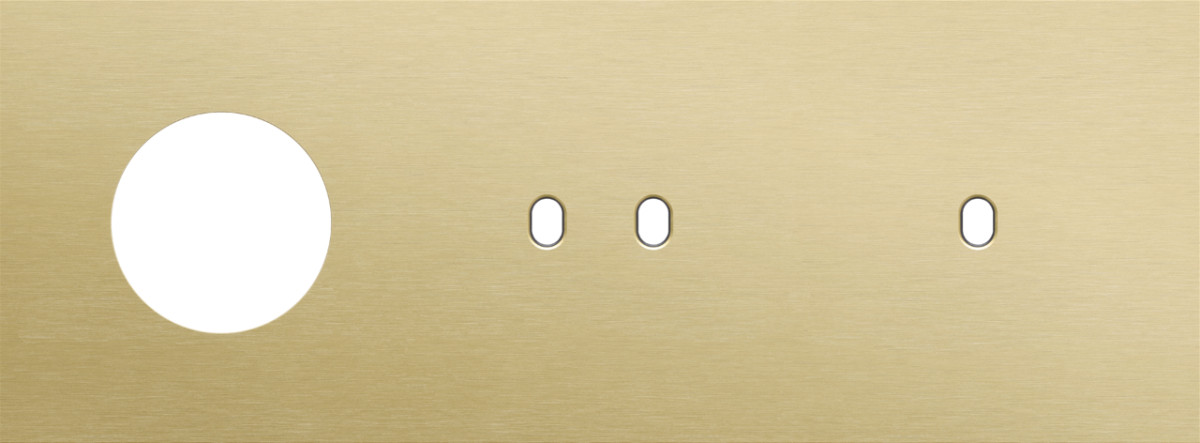 Niko Switches & Sockets Drievoudige Afdekplaat, horizontaal 71 MM centerafstand,voor een stopc