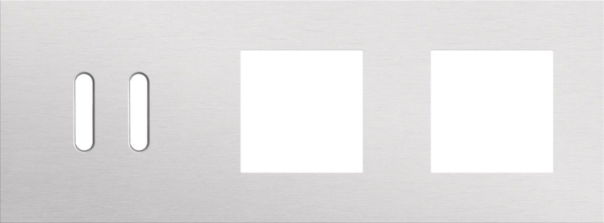 Niko — Drievoudige Afdekplaat, horizontaal 71 MM centerafstand,voor een tweev