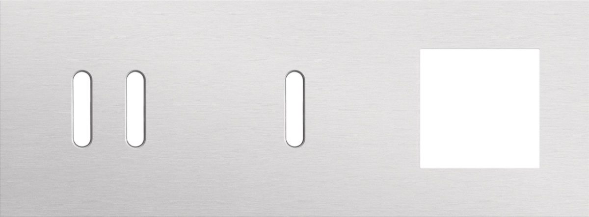 Niko — Drievoudige Afdekplaat, horizontaal 71 MM centerafstand,voor een tweev