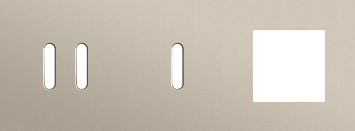 Niko — Drievoudige Afdekplaat, horizontaal 71 MM centerafstand,voor een tweev