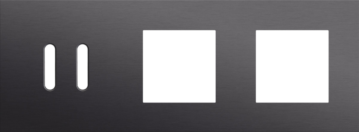 Niko — Drievoudige Afdekplaat, horizontaal 71 MM centerafstand,voor een tweev